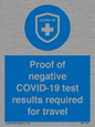 MP7040: Proof of negative COVID-19 test results required for travel