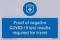 MP7040: Proof of negative COVID-19 test results required for travel