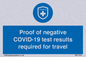 MP7040: Proof of negative COVID-19 test results required for travel
