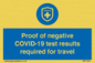 MP7040: Proof of negative COVID-19 test results required for travel