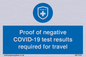 MP7040: Proof of negative COVID-19 test results required for travel