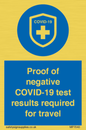 MP7040: Proof of negative COVID-19 test results required for travel