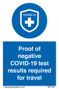 MP7040: Proof of negative COVID-19 test results required for travel