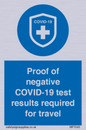 MP7040: Proof of negative COVID-19 test results required for travel