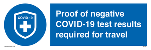 MP7040: Proof of negative COVID-19 test results required for travel
