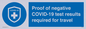 MP7040: Proof of negative COVID-19 test results required for travel