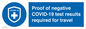 MP7040: Proof of negative COVID-19 test results required for travel