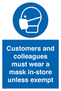 MP7064: Customers and colleagues must wear a mask in-store unless exempt