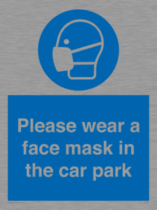 MP7066: Please wear a face mask in the car park