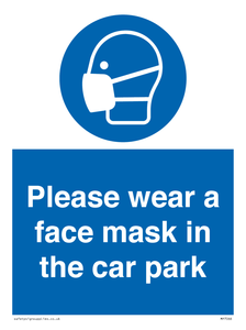 MP7066: Please wear a face mask in the car park