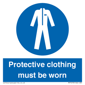 MP7073: Protective clothing must be worn