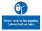 MP7125: Rotor lock to be applied before hub access