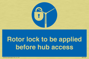 MP7125: Rotor lock to be applied before hub access
