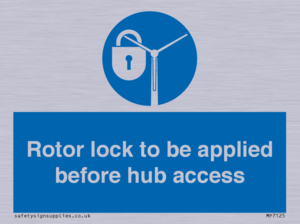 MP7125: Rotor lock to be applied before hub access