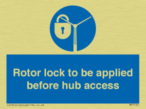 MP7125: Rotor lock to be applied before hub access
