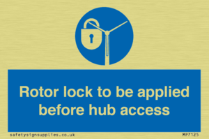 MP7125: Rotor lock to be applied before hub access