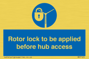 MP7125: Rotor lock to be applied before hub access