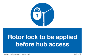 MP7125: Rotor lock to be applied before hub access