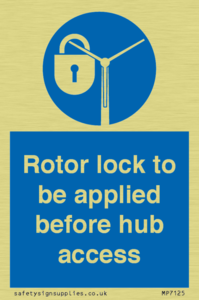 MP7125: Rotor lock to be applied before hub access