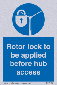 MP7125: Rotor lock to be applied before hub access
