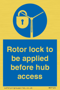 MP7125: Rotor lock to be applied before hub access