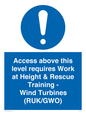 MP7146: Access above this level requires Work at Height & Rescue Training - Wind Turbines (RUK/GWO)