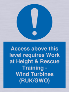 MP7146: Access above this level requires Work at Height & Rescue Training - Wind Turbines (RUK/GWO)