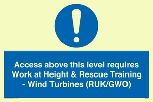 MP7146: Access above this level requires Work at Height & Rescue Training - Wind Turbines (RUK/GWO)