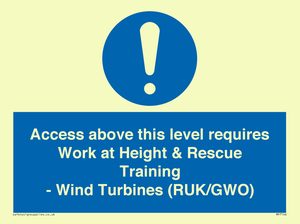 MP7146: Access above this level requires Work at Height & Rescue Training - Wind Turbines (RUK/GWO)