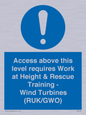 MP7146: Access above this level requires Work at Height & Rescue Training - Wind Turbines (RUK/GWO)