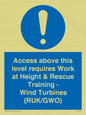 MP7146: Access above this level requires Work at Height & Rescue Training - Wind Turbines (RUK/GWO)