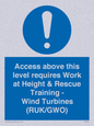 MP7146: Access above this level requires Work at Height & Rescue Training - Wind Turbines (RUK/GWO)