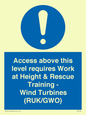 MP7146: Access above this level requires Work at Height & Rescue Training - Wind Turbines (RUK/GWO)