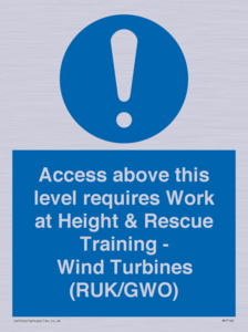 MP7146: Access above this level requires Work at Height & Rescue Training - Wind Turbines (RUK/GWO)