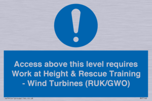 MP7146: Access above this level requires Work at Height & Rescue Training - Wind Turbines (RUK/GWO)
