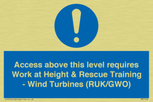 MP7146: Access above this level requires Work at Height & Rescue Training - Wind Turbines (RUK/GWO)