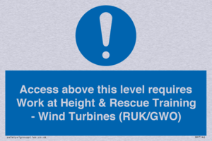 MP7146: Access above this level requires Work at Height & Rescue Training - Wind Turbines (RUK/GWO)