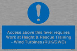 MP7146: Access above this level requires Work at Height & Rescue Training - Wind Turbines (RUK/GWO)