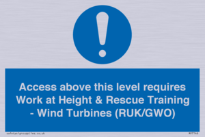 MP7146: Access above this level requires Work at Height & Rescue Training - Wind Turbines (RUK/GWO)