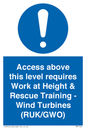 MP7146: Access above this level requires Work at Height & Rescue Training - Wind Turbines (RUK/GWO)