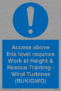 MP7146: Access above this level requires Work at Height & Rescue Training - Wind Turbines (RUK/GWO)