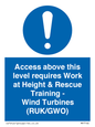 MP7146: Access above this level requires Work at Height & Rescue Training - Wind Turbines (RUK/GWO)