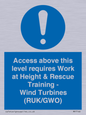 MP7146: Access above this level requires Work at Height & Rescue Training - Wind Turbines (RUK/GWO)