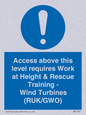 MP7146: Access above this level requires Work at Height & Rescue Training - Wind Turbines (RUK/GWO)