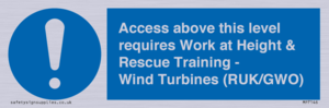 MP7146: Access above this level requires Work at Height & Rescue Training - Wind Turbines (RUK/GWO)
