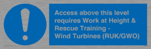 MP7146: Access above this level requires Work at Height & Rescue Training - Wind Turbines (RUK/GWO)