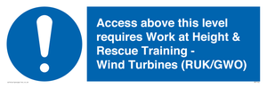 MP7146: Access above this level requires Work at Height & Rescue Training - Wind Turbines (RUK/GWO)