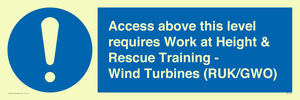 MP7146: Access above this level requires Work at Height & Rescue Training - Wind Turbines (RUK/GWO)