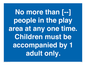 MP7157: No more than [ ] people in the play area at any one time . Children must be accompanied by 1 adult only.