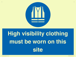 MP7269: High visibility clothing must be worn on this site
